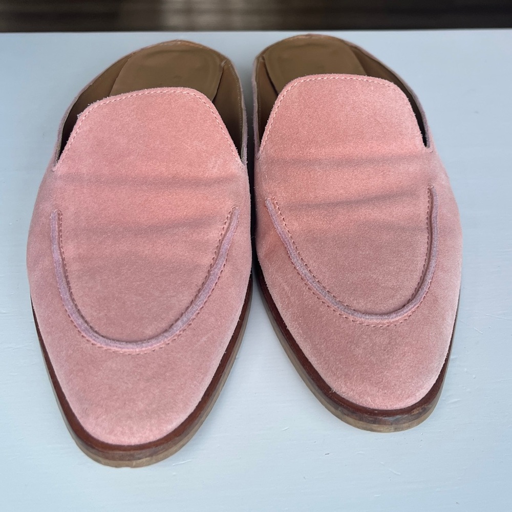 Everlane Pink Suede Womens Slip-Ons Mules 8